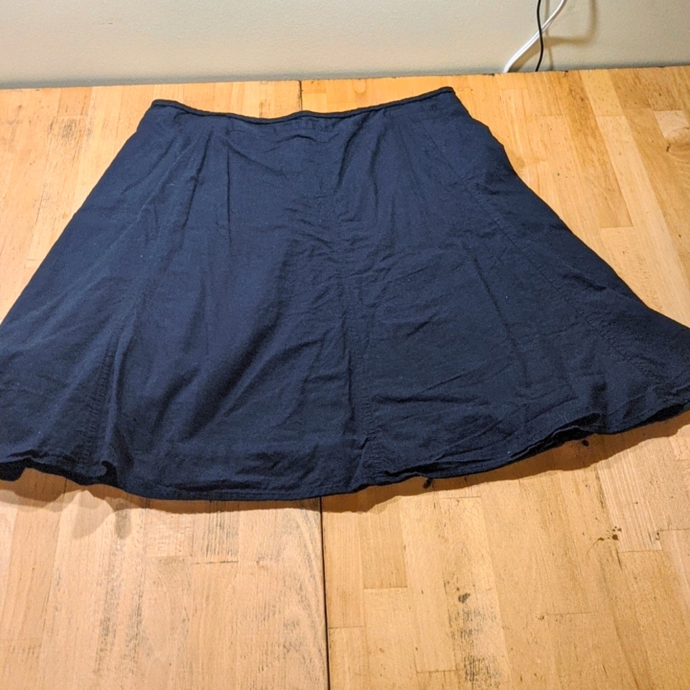Women's navy J Crew cotton lined skirt 10